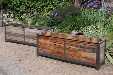 metal box planter|rustic metal planter boxes.